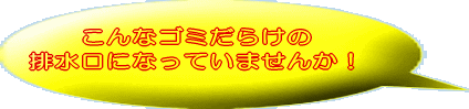 こんなゴミだらけの 排水口になっていませんか！ 